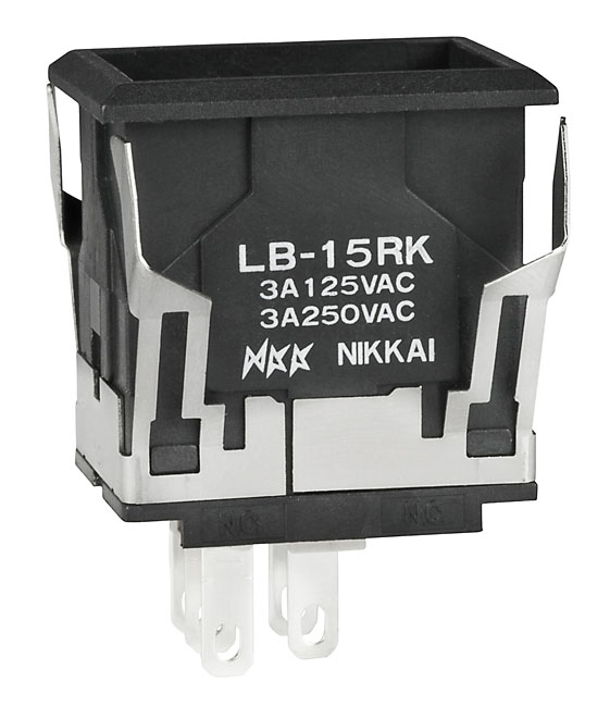 NKK Series LB Illuminated Pushbutton Switch: LB15RKW01