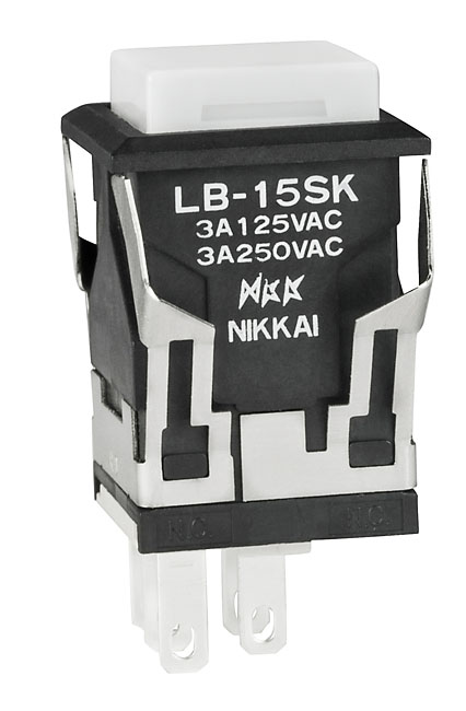 NKK Series LB Illuminated Pushbutton: LB15SKW01BJ