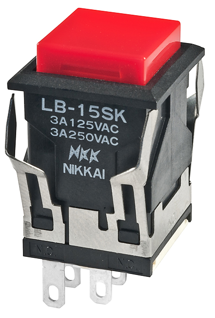 Buy NKK Switches Series LB Illuminated Pushbutton Part Number LB15SKW01CJ Online