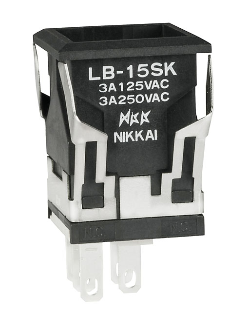 Buy NKK Illuminated Pushbutton Switch Part Number LB15SKW01 Online