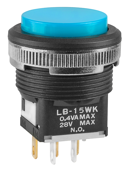 Buy NKK Standard Waterproof Pushbutton Switch Part Number LB15WKG01GJ Online
