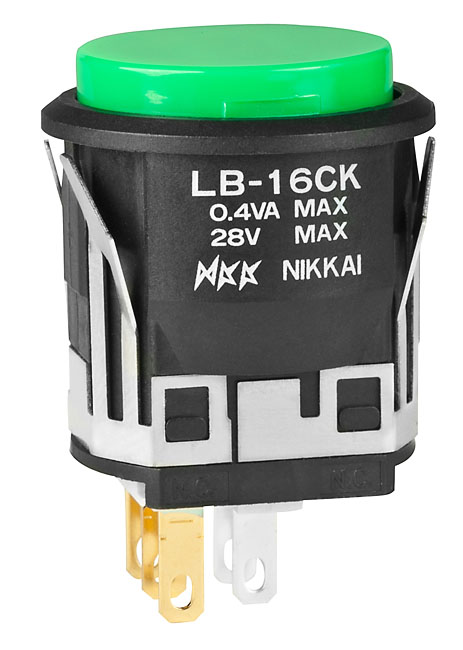 NKK Series LB Illuminated Pushbuttons: LB16CKG01F