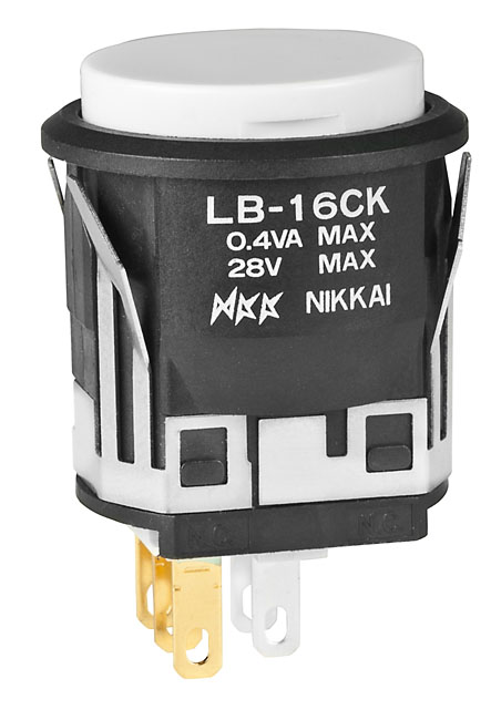 NKK Series LB Illuminated Pushbuttons: LB16CKW01BJ