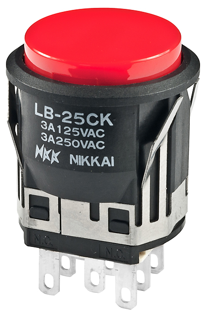 Buy NKK Series LB Standard Size Pushbuttons Part Number LB25CKW01C Online