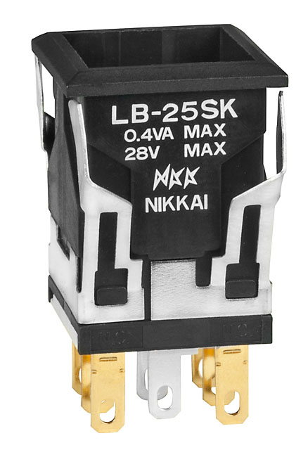 Buy NKK Switches Standard Size Pushbutton Part Number LB25SKW01 Online