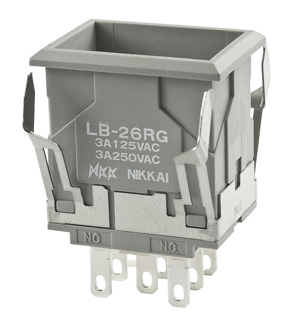 Buy NKK Switches Series LB Illuminated Pushbuttons Part Number LB26RGW01 Online