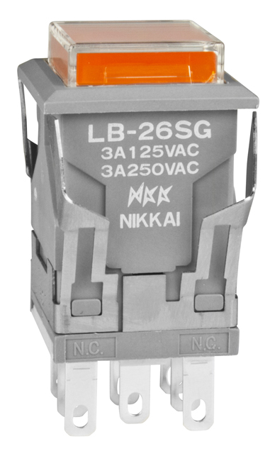 NKK Series LB Illuminated Pushbuttons: LB26SGW015DJD