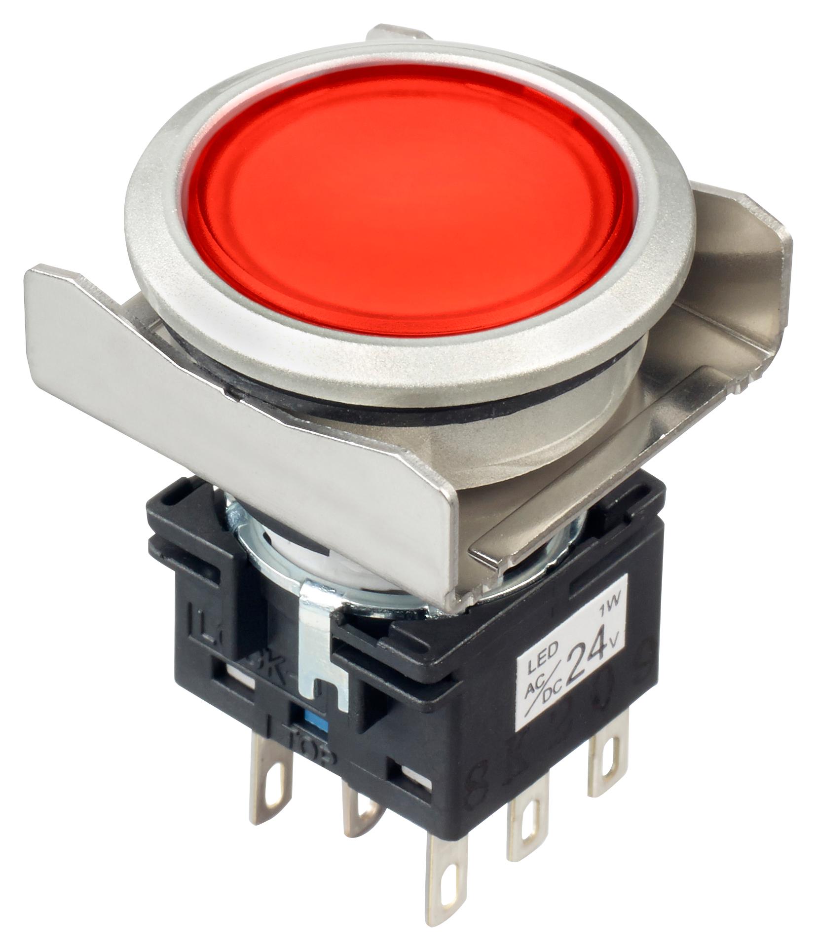 IDEC Series LBW Illuminated Pushbutton: LBW6MLM1RT64WR
