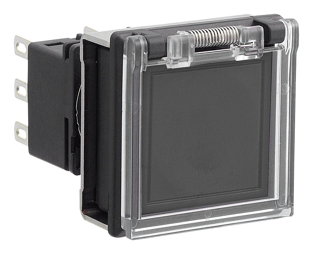 IDEC Series LBW7GBM1T5B: Illuminated Pushbutton with Metallic Bezel and Blue Lens