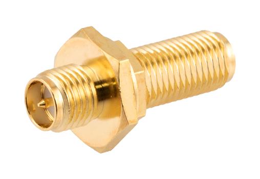 L-com Series Coaxial Adapter: RP-SMA Female / Female Bulkhead LCAD30035