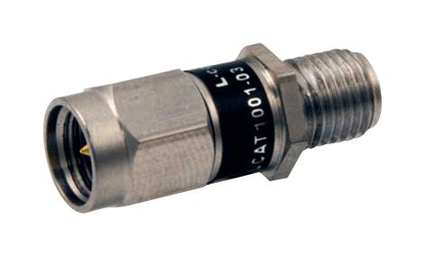 INFINITG Series RF Attenuator: 2W/3dB SMA Male to SMA Female Stainless Steel Up to 3 GHz