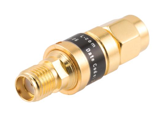 L-COM Series RF Attenuator 6 dB Brass Body: LCAT100606