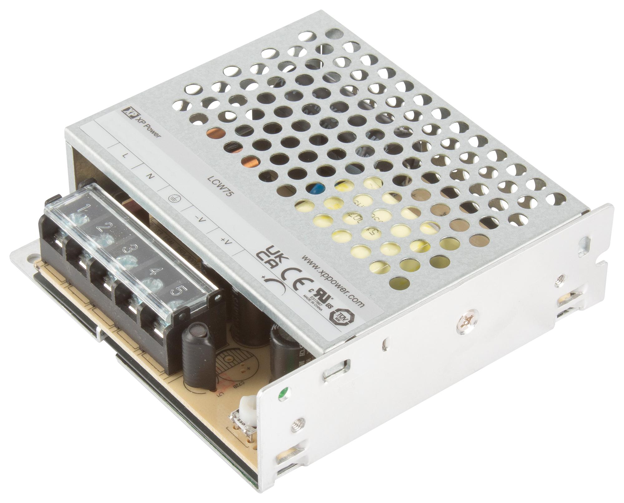 XP Power Series LCW75 75W AC-DC Power Supply: LCW75US05