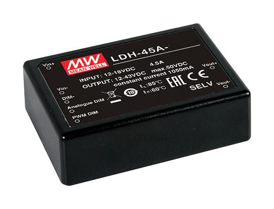 Buy MEAN WELL LED Driver Part Number LDH45A500DA Online