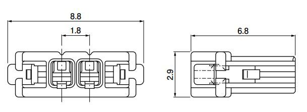 JST Series LEA LED Connector: LEAR02VS