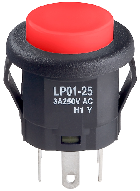 NKK Series LPO1 Short Body Pushbuttons: LP0125CMKW015CB