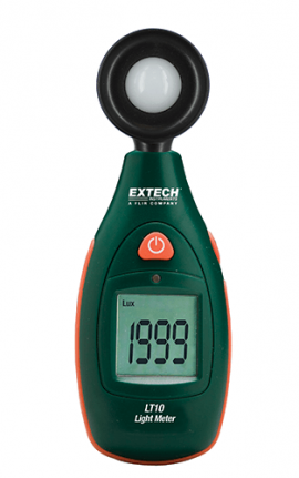 Extech Series LT10 Light Meter: 40,000 Lux Light Intensity Measurement