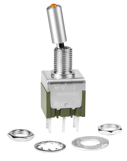 NKK Series M2100 LED Tipped Toggle: M2112LEW03