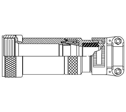 Glenair Series EMI/RFI Environmental Backshell: M8504910112