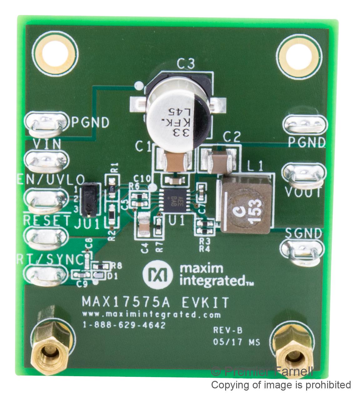 Maxim Series EV Kit: MAX17575 3.3V Output Evaluation Kit