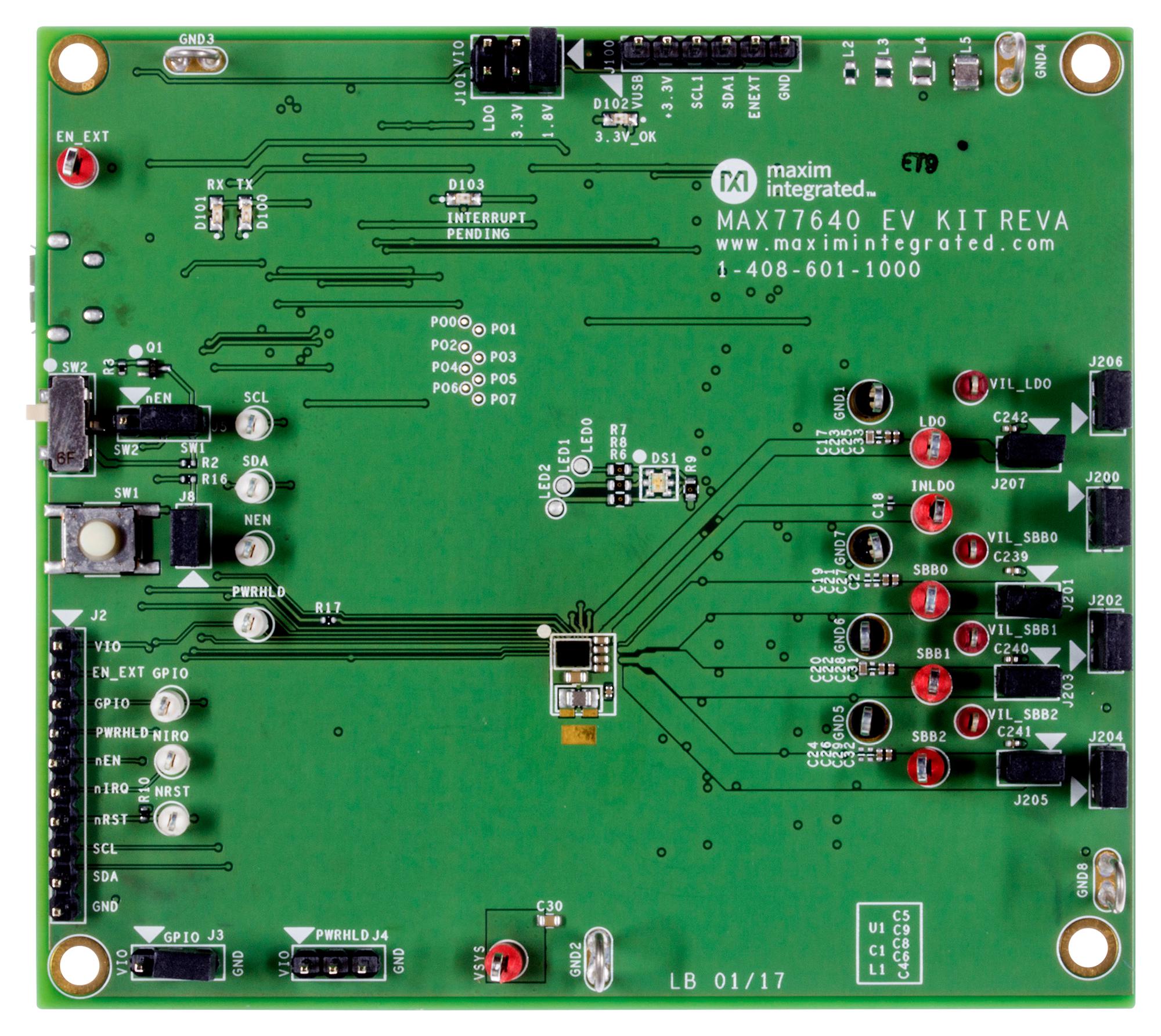 Buy MAXIM Integrated Power Management Evaluation Kit Part Number MAX77640EVKIT Online