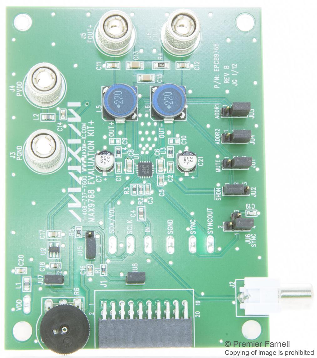 Maxim Series MAX9768 Audio Amplifier: MAX9768EVKIT