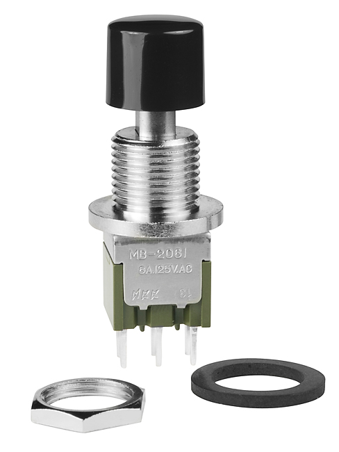 Buy NKK MB2061SB3W03DA Large Bushing Miniature Pushbutton Part Number MB2061SB3W03DA Online