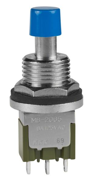 Buy NKK Series MB2000 Large Bushing Miniature Pushbuttons Part Number MB2065SB3W01BG Online