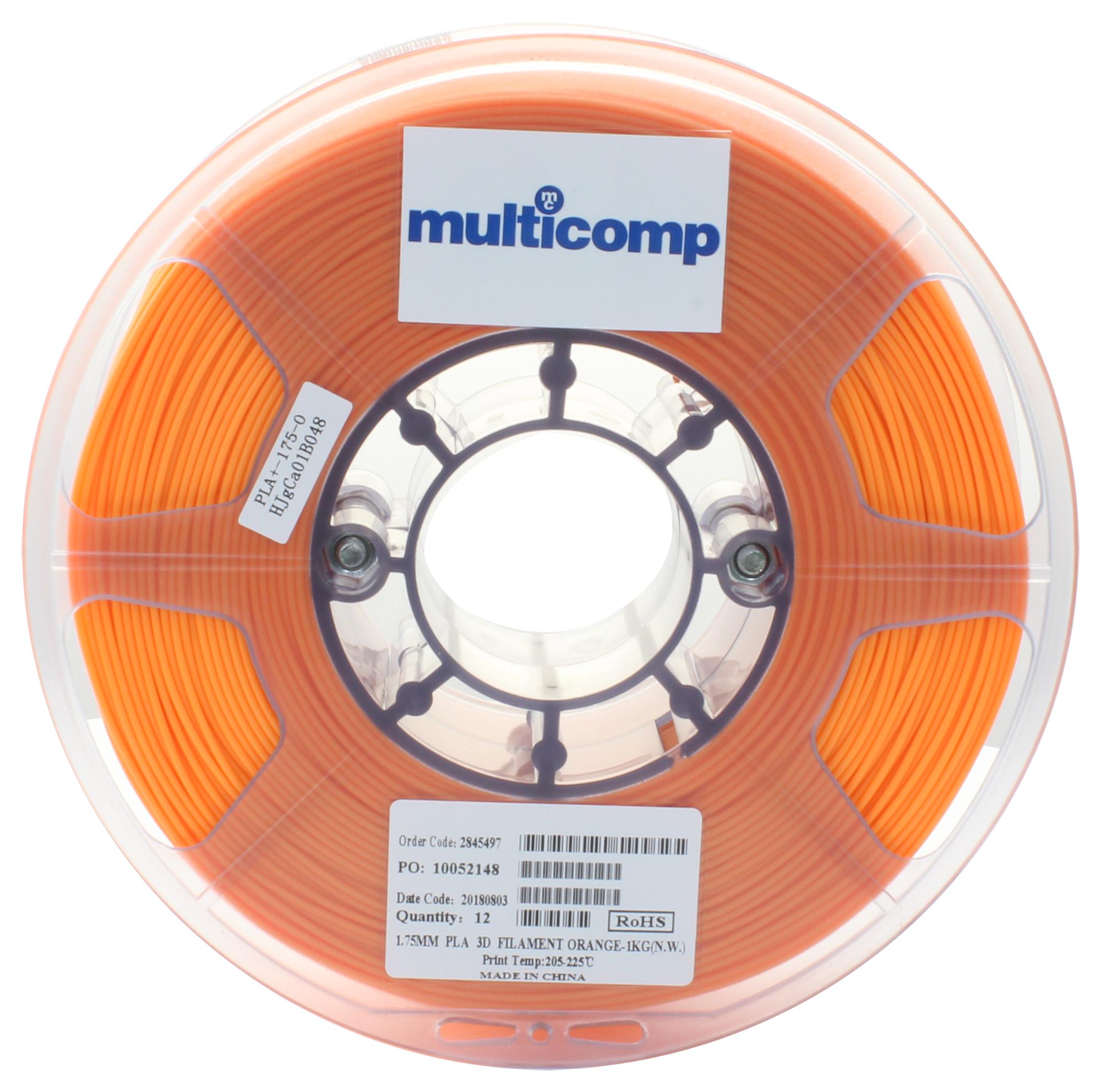 Multicomp Series PLA Filament: 1.75mm Orange