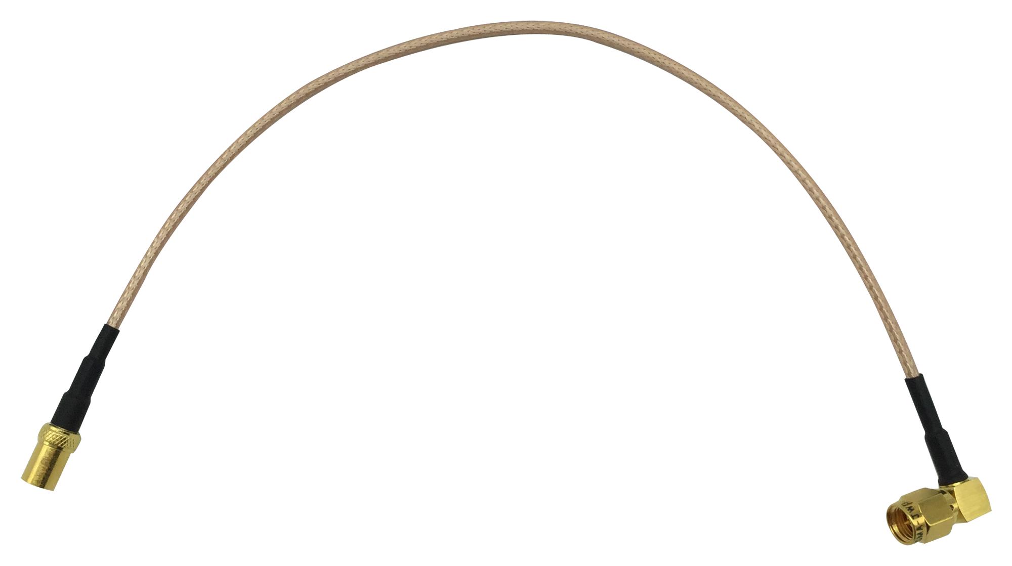 Multicomp Series RF Cable Assembly: SMA R/A Plug - SMB Straight Jack, 260mm