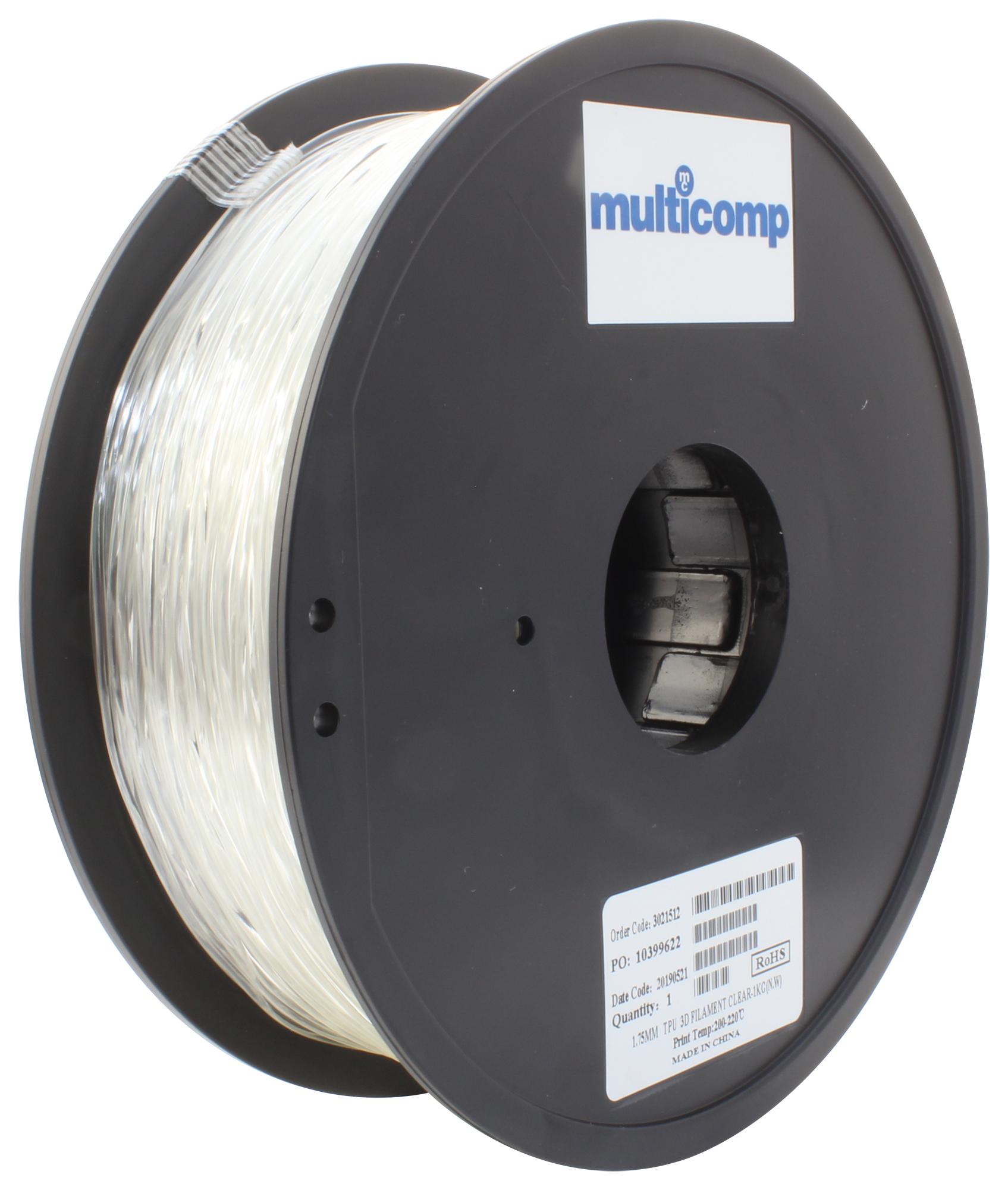 Buy multicomp TPU-95A Filament Part Number MC011460 Online