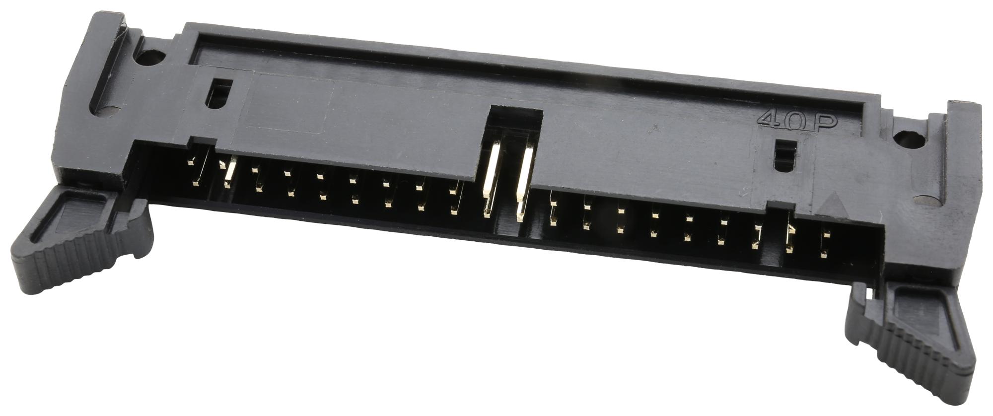 Buy multicomp Double Row 2.54mm Shrouded Header Part Number MC-254-40-SL-RA-DIP Online