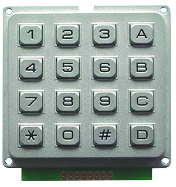 Multicomp Series Waterproof Matrix Keypad: MCAK1604NSSBWPMM