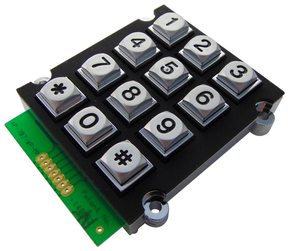 Buy Multicomp Metal IP67 Keypad Part Number MCAK707NSSBWPMM Online