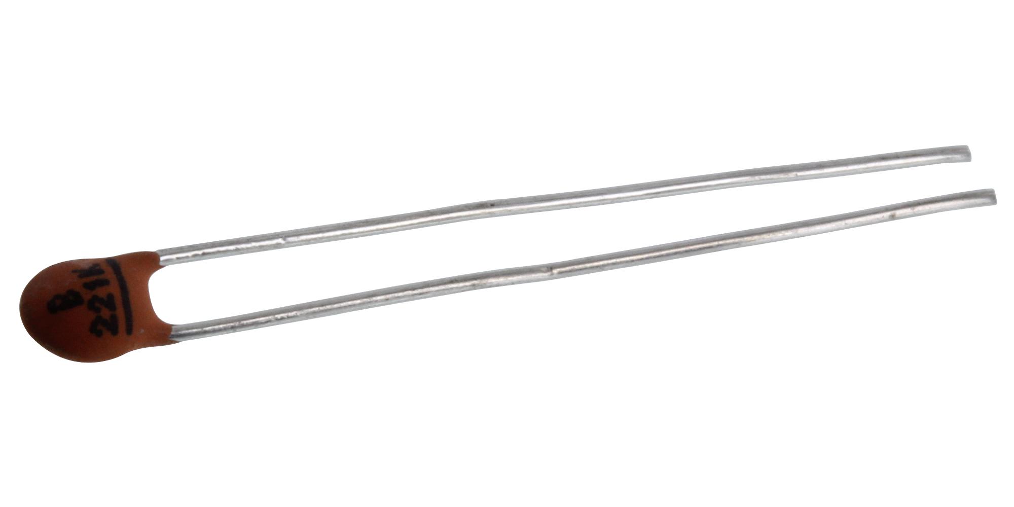 Multicomp Series MCFU Ceramic Disc Capacitor: 220pF