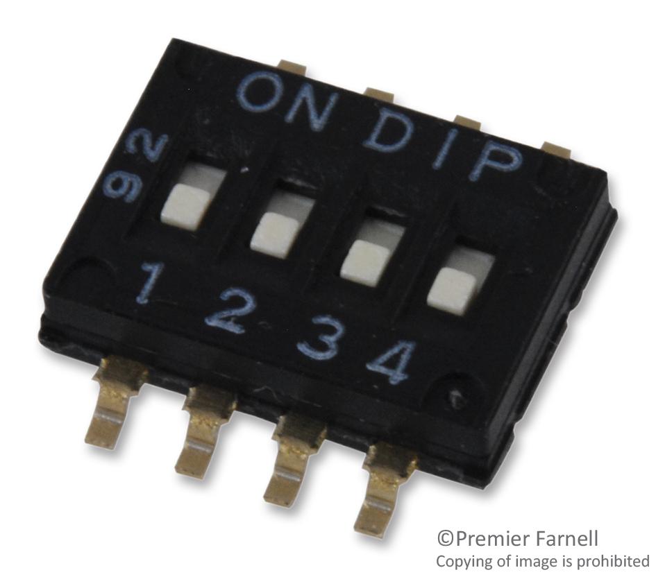 Multicomp Series MCDHN DIP Switch: MCDHN04FTV