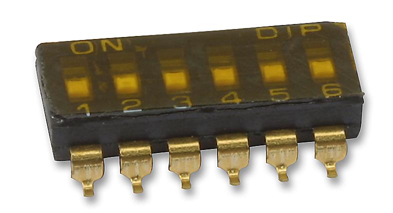 multicomp Series DIP Switch: 6-Pole SPST Top Tape Sealed - MCDMR06TVTR