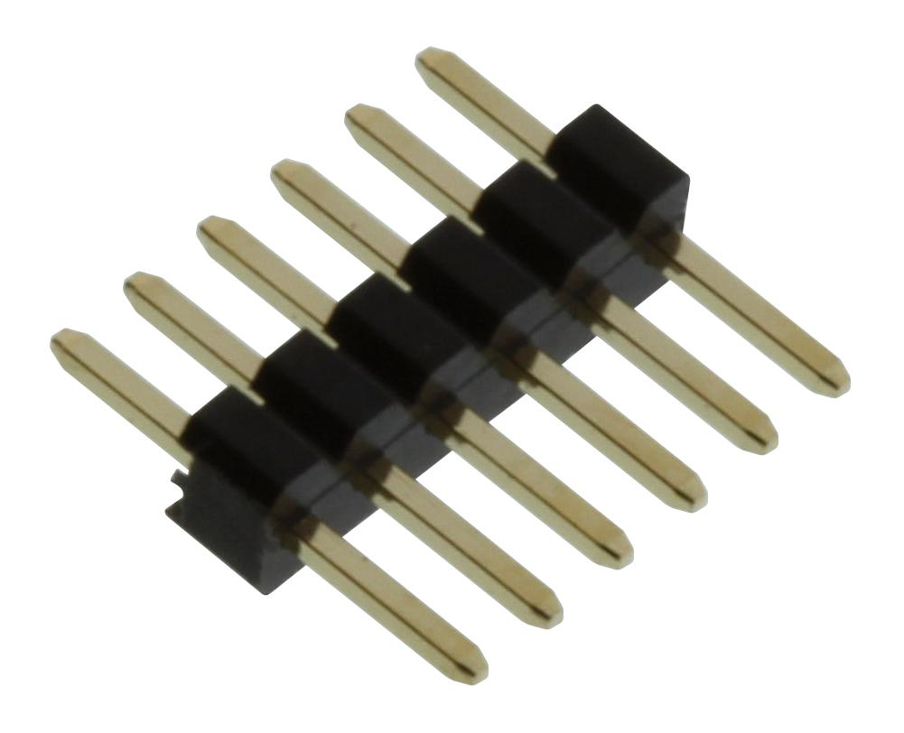 Multicomp Series Pin Header: 1.27mm Vertical 6POS TH: MC-HVT1-S06-G