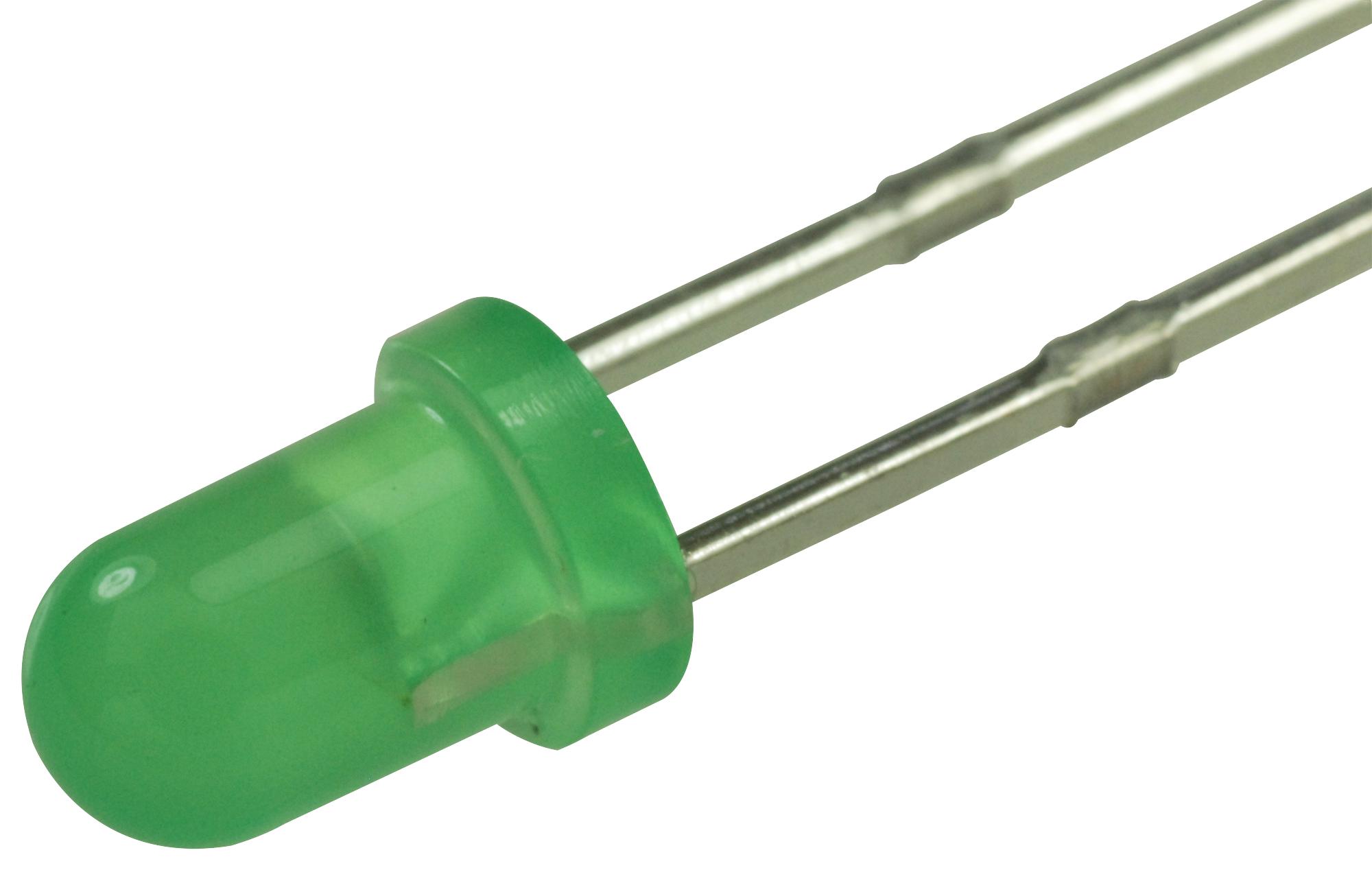 MultiComp Series LED: Green 3mm High Brightness: MCL034GD