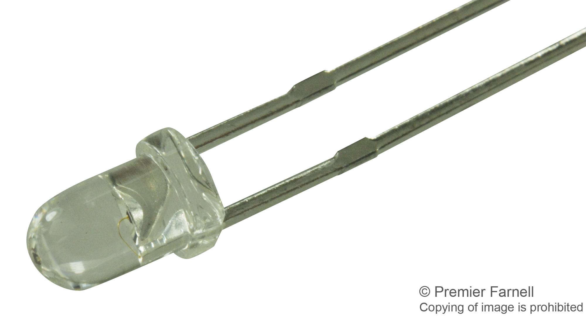 Multicomp Series 3mm Super Bright Red LED Lamp: MCL034RHC