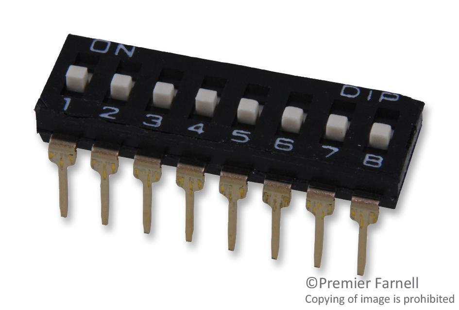 Multicomp Series MCNDI 8-Position SPST DIP Switch: MCNDI-08S