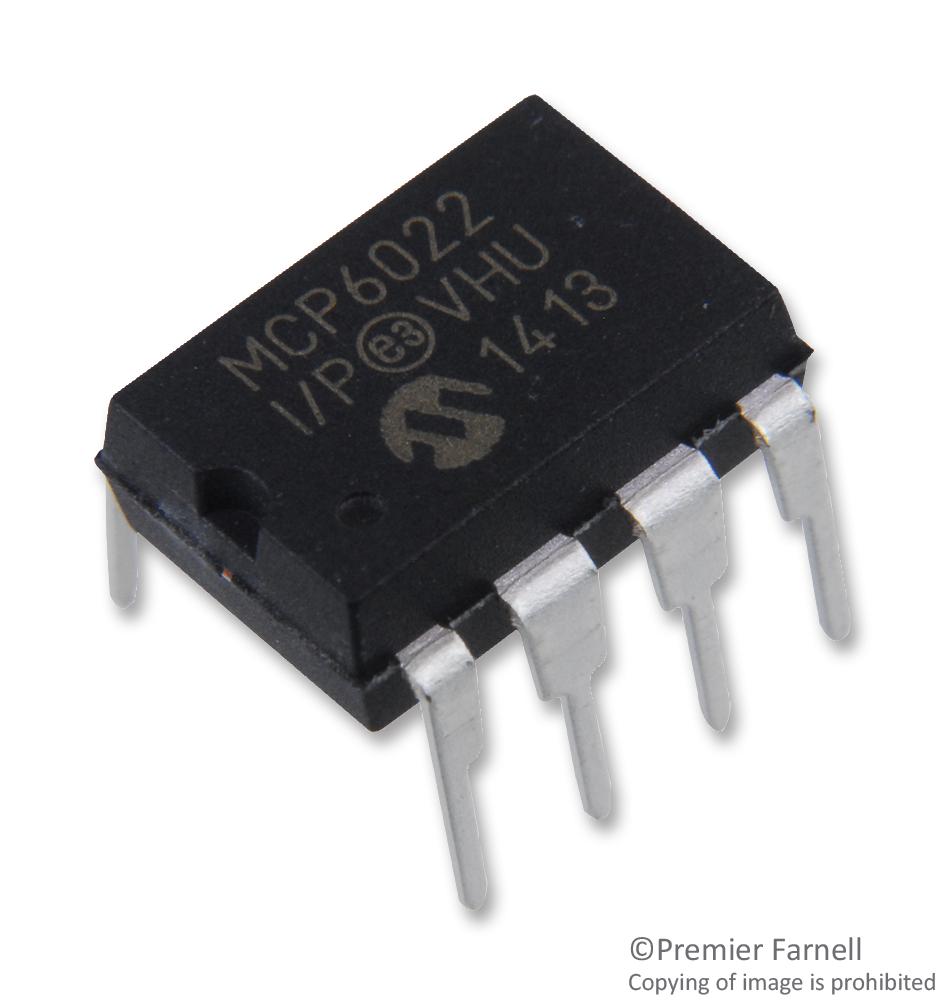 Microchip Series MCP6022 Low-Noise Operational Amplifier: MCP6022IP