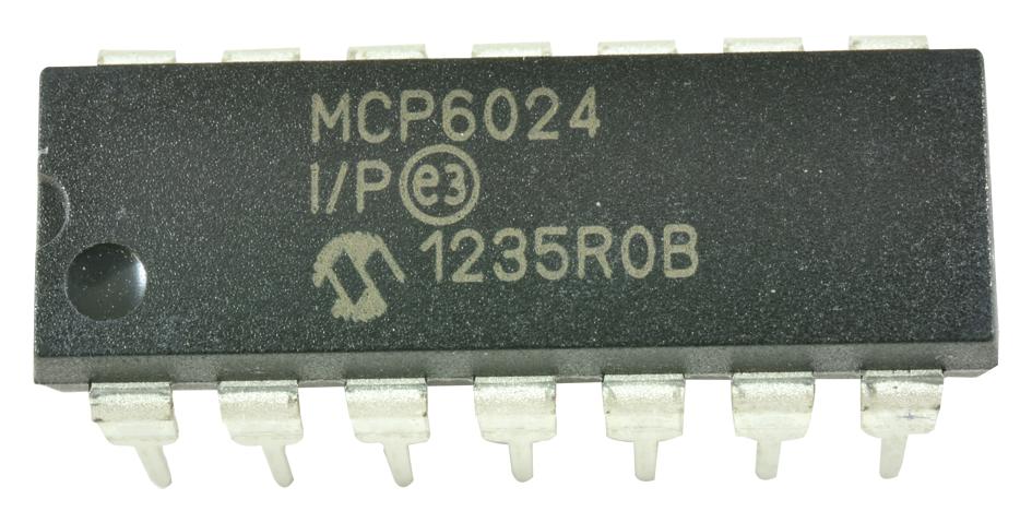 Microchip Series MCP6024 High-Performance Quad Op Amp: MCP6024IP