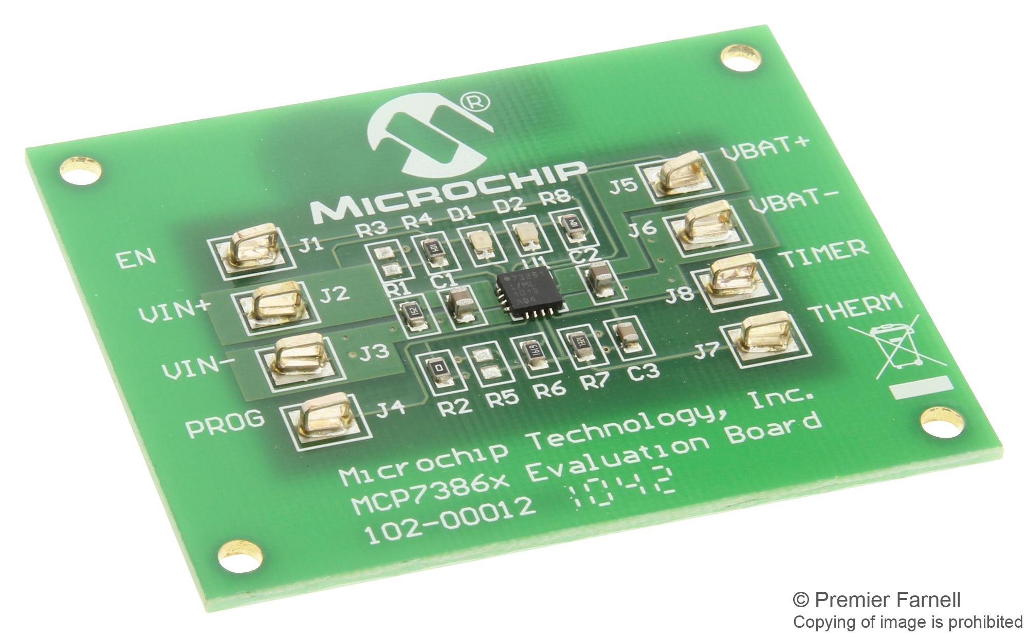 Microchip Series MCP7386X Battery Charger: MCP7386XEV