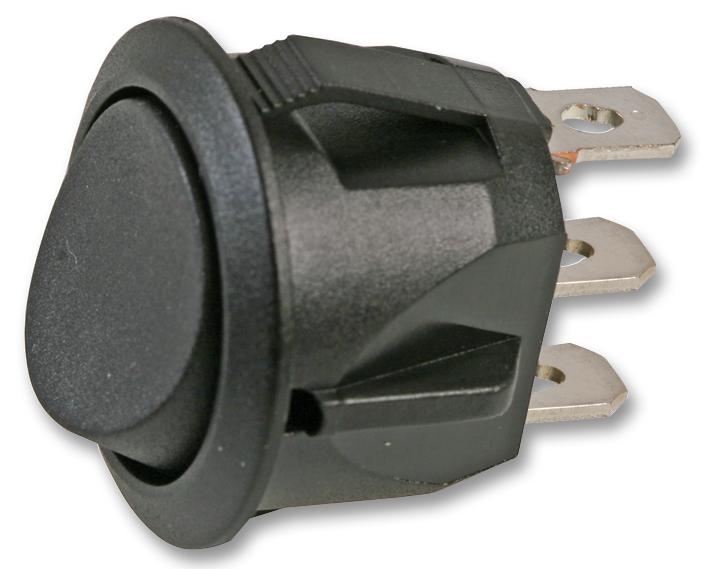 Multicomp Series Round Non-Illuminated Rocker Switch: MCRC-1-5-KK-E-T00B