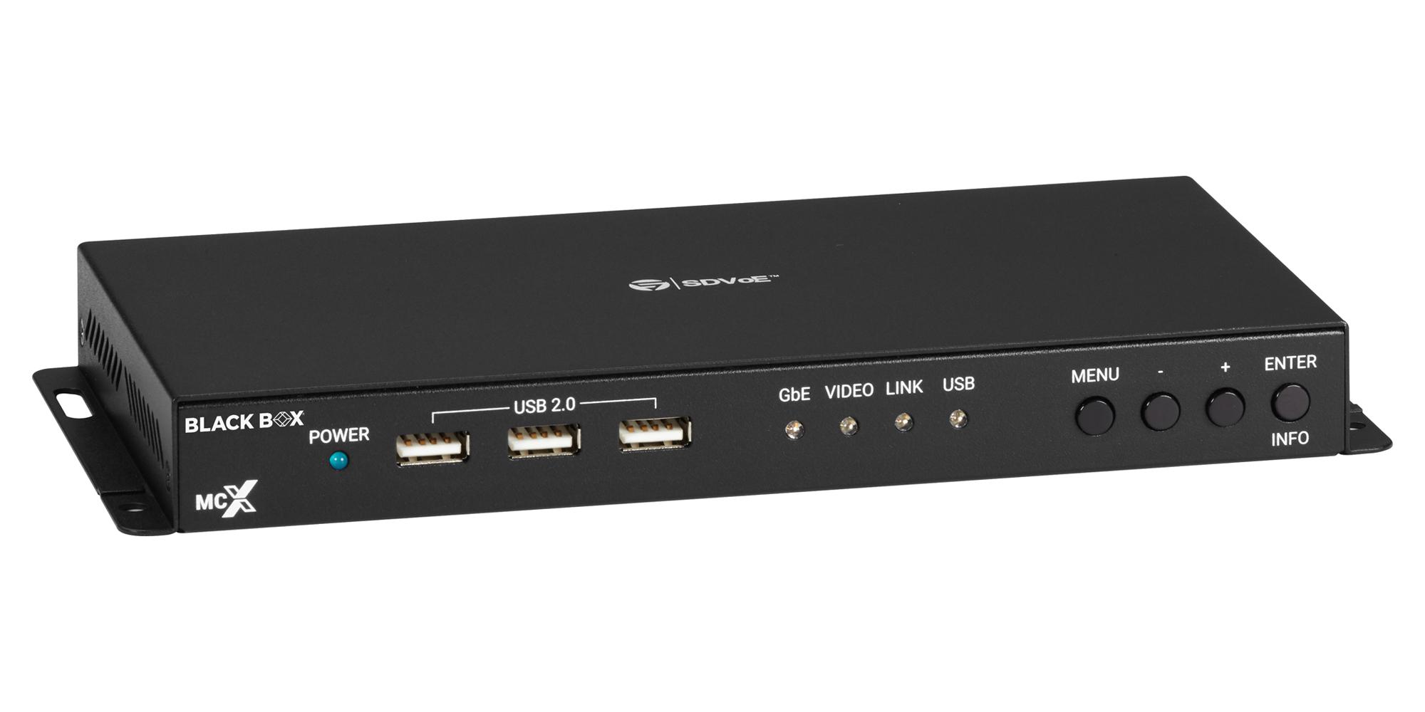 Black Box Series Fiber AV Receiver: MCXG2DF01