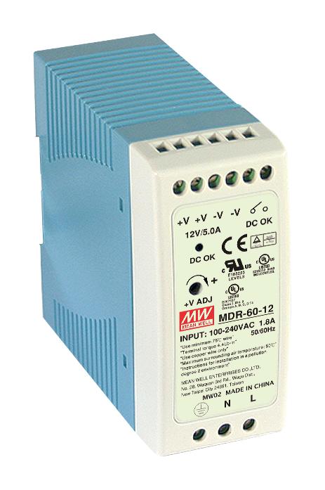 Buy MEAN WELL Power Supply Part Number MDR6012 Online