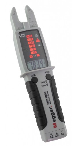 Megger Series MET1000 Electrical Tester: 200A AC Clamp and True RMS Measurement