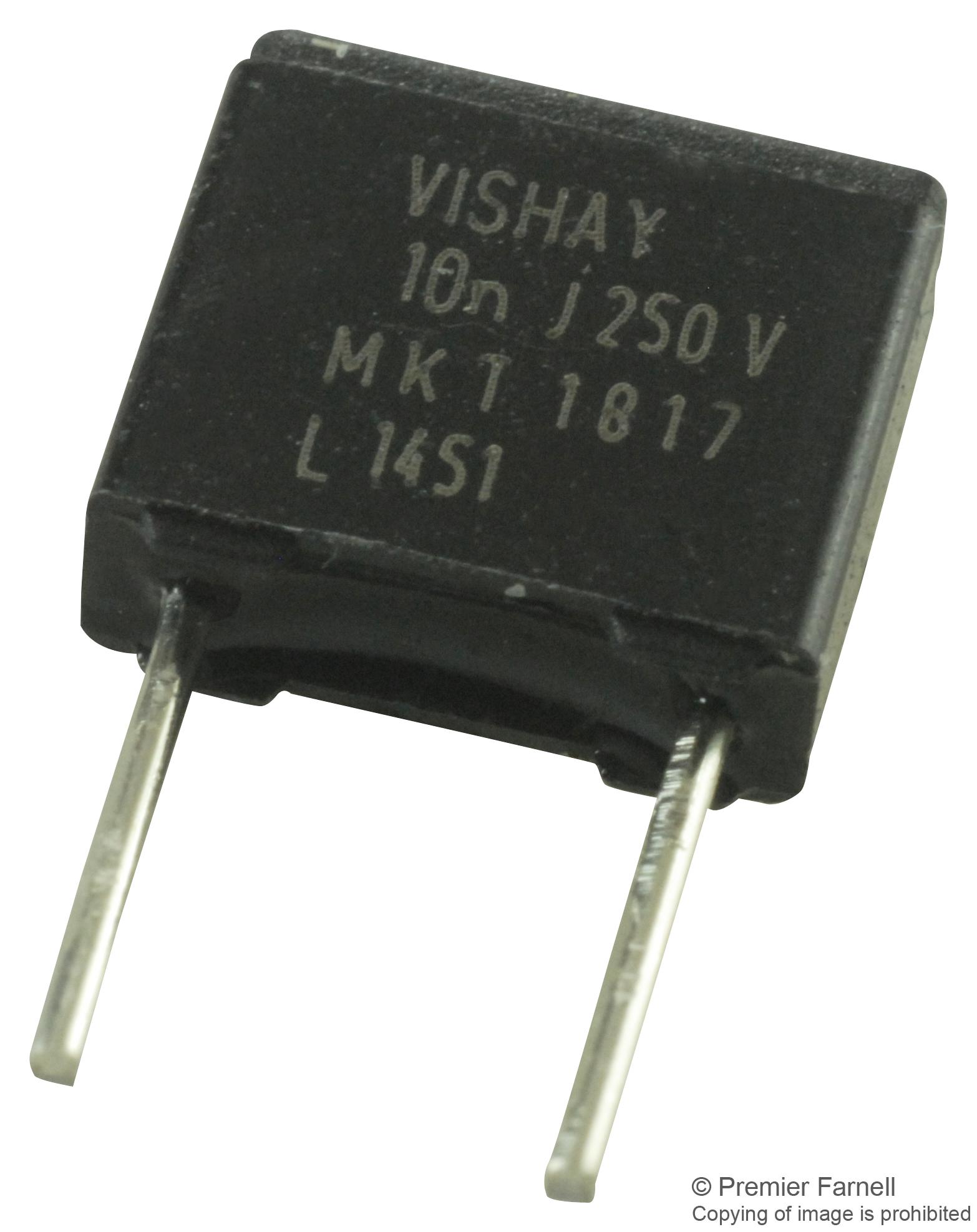 Vishay Series MKT Capacitor: metallized polyester film capacitor with high stability and rated voltages up to 400 V