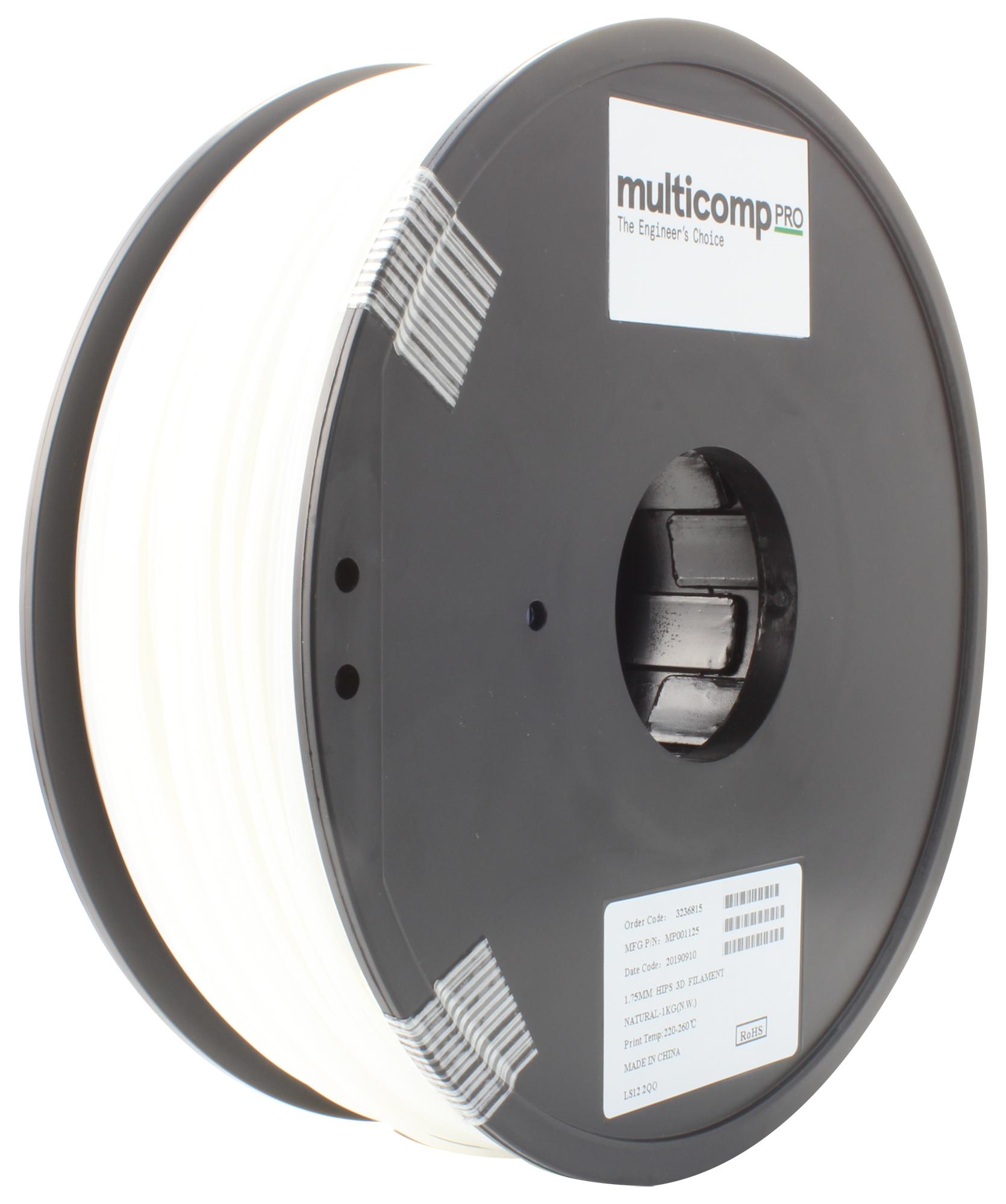 Multicomp Reliable 3D Printing Filament for Industrial Applications